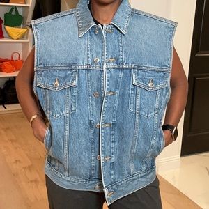 ALEXANDER WANG Bonded Oversized Denim Vest